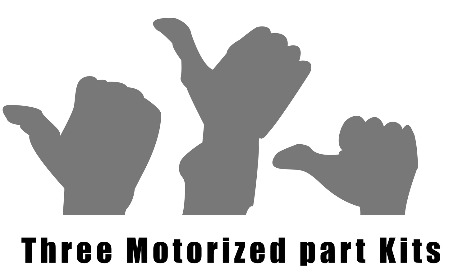 Motorized parts kit for THREE hitchhiking ghost display